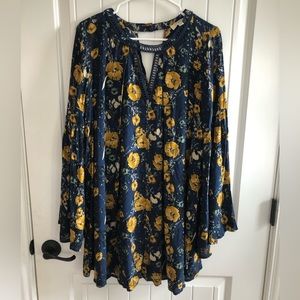 Umgee Navy Floral Dress